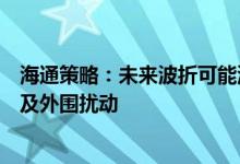 海通策略：未来波折可能源于国内通胀回升、盈利预测下修及外围扰动