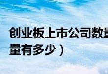 创业板上市公司数量破千（创业板上市公司数量有多少）