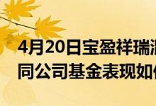 4月20日宝盈祥瑞混合C一个月来下降0.09%同公司基金表现如何
