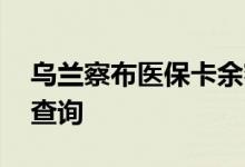 乌兰察布医保卡余额查询 乌兰察布医疗保险查询