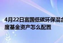 4月22日富国低碳环保混合一年来下降11.8%2022年第一季度基金资产怎么配置