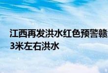 江西再发洪水红色预警赣江太平江杜头河段将出现超警戒3.3米左右洪水