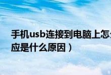 手机usb连接到电脑上怎么没反应（手机usb连接电脑没反应是什么原因）