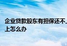 企业贷款股东有担保还不上怎么办 企业贷款股东有担保还不上怎么办