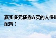 嘉实多元债券A买的人多吗（2022年第一季度基金行业怎么配置）