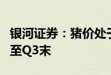 银河证券：猪价处于探底后反弹过程中或延续至Q3末