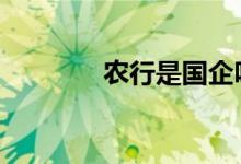 农行是国企吗 农行是国企吗