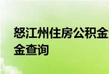 怒江州住房公积金查询 怒江州个人住房公积金查询