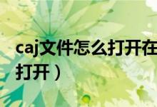 caj文件怎么打开在苹果手机上（caj文件怎么打开）