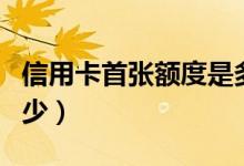 信用卡首张额度是多少（信用卡首卡额度是多少）
