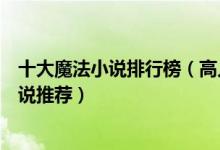 十大魔法小说排行榜（高人气魔法类小说西方魔法斗气类小说推荐）