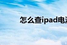 怎么查ipad电池寿命（怎么查ip）