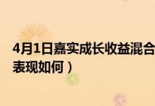 4月1日嘉实成长收益混合A成立以来涨了多少（同公司基金表现如何）