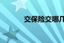 交保险交哪几种 交保险有用吗