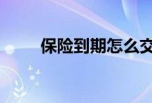 保险到期怎么交 保险到期怎么查询