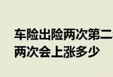 车险出险两次第二年上浮多少 车险一年出险两次会上涨多少