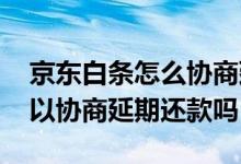 京东白条怎么协商延期还款 京东白条逾期可以协商延期还款吗