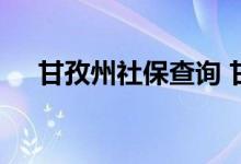 甘孜州社保查询 甘孜州个人社保卡查询
