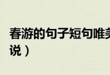 春游的句子短句唯美（春游的句子短句唯美说说）