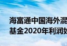 海富通中国海外混合(QDII)基金赚钱吗（该基金2020年利润如何）