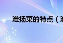 淮扬菜的特点（淮扬菜的特点是什么）