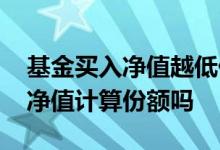 基金买入净值越低份额越多吗 基金是以当天净值计算份额吗