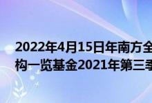2022年4月15日年南方全球精选配置(QDII-FOF)持股人结构一览基金2021年第三季度表现如何