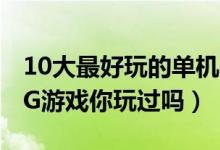10大最好玩的单机RPG游戏（这些好玩的RPG游戏你玩过吗）