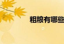 粗粮有哪些（什么是粗粮）