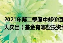 2021年第二季度中邮价值优选一年定期开放混合基金有何重大卖出（基金有哪些投资组合）