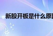 新股开板是什么原因 新股开板是什么意思