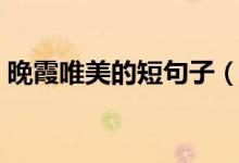 晚霞唯美的短句子（晚霞唯美的句子有哪些）