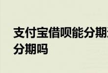 支付宝借呗能分期还款吗 借呗还款当天可以分期吗