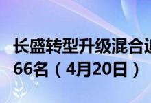 长盛转型升级混合近三月来在同类基金中下降66名（4月20日）
