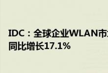 IDC：全球企业WLAN市场2022年第1季继续强劲成长营收同比增长17.1%