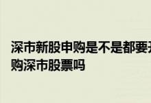 深市新股申购是不是都要开通创业板 持有创业板股票可以申购深市股票吗