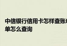 中信银行信用卡怎样查账单明细 中信银行信用卡消费明细账单怎么查询