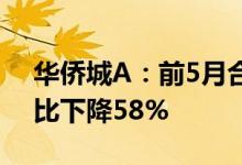 华侨城A：前5月合同销售金额153.3亿元同比下降58%