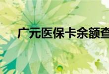 广元医保卡余额查询 广元医疗保险查询