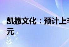 凯撒文化：预计上半年亏损3500万至6000万元