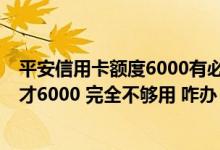 平安信用卡额度6000有必要养么 我刚拿到信用卡 额度一查才6000 完全不够用 咋办
