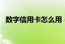 数字信用卡怎么用（怎么使用数字信用卡）