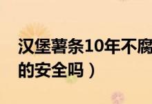 汉堡薯条10年不腐（存10年不发霉不腐烂真的安全吗）