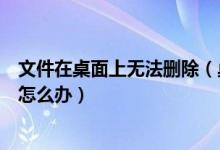 文件在桌面上无法删除（桌面上的文件夹或者程序无法删除怎么办）