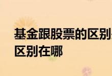 基金跟股票的区别是什么意思 基金跟股票的区别在哪 