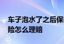 车子泡水了之后保险怎么赔付 车子泡水后保险怎么理赔