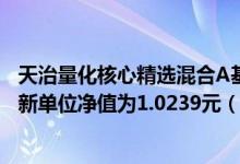 天治量化核心精选混合A基金2021年第三季度表现如何（最新单位净值为1.0239元（1月17日））