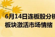 6月14日连板股分析：连板股晋级率22%券商板块激活市场情绪