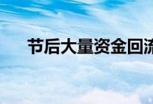 节后大量资金回流（Shibor整体回落）