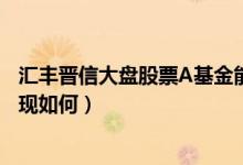 汇丰晋信大盘股票A基金能不能买（基金2021年第三季度表现如何）